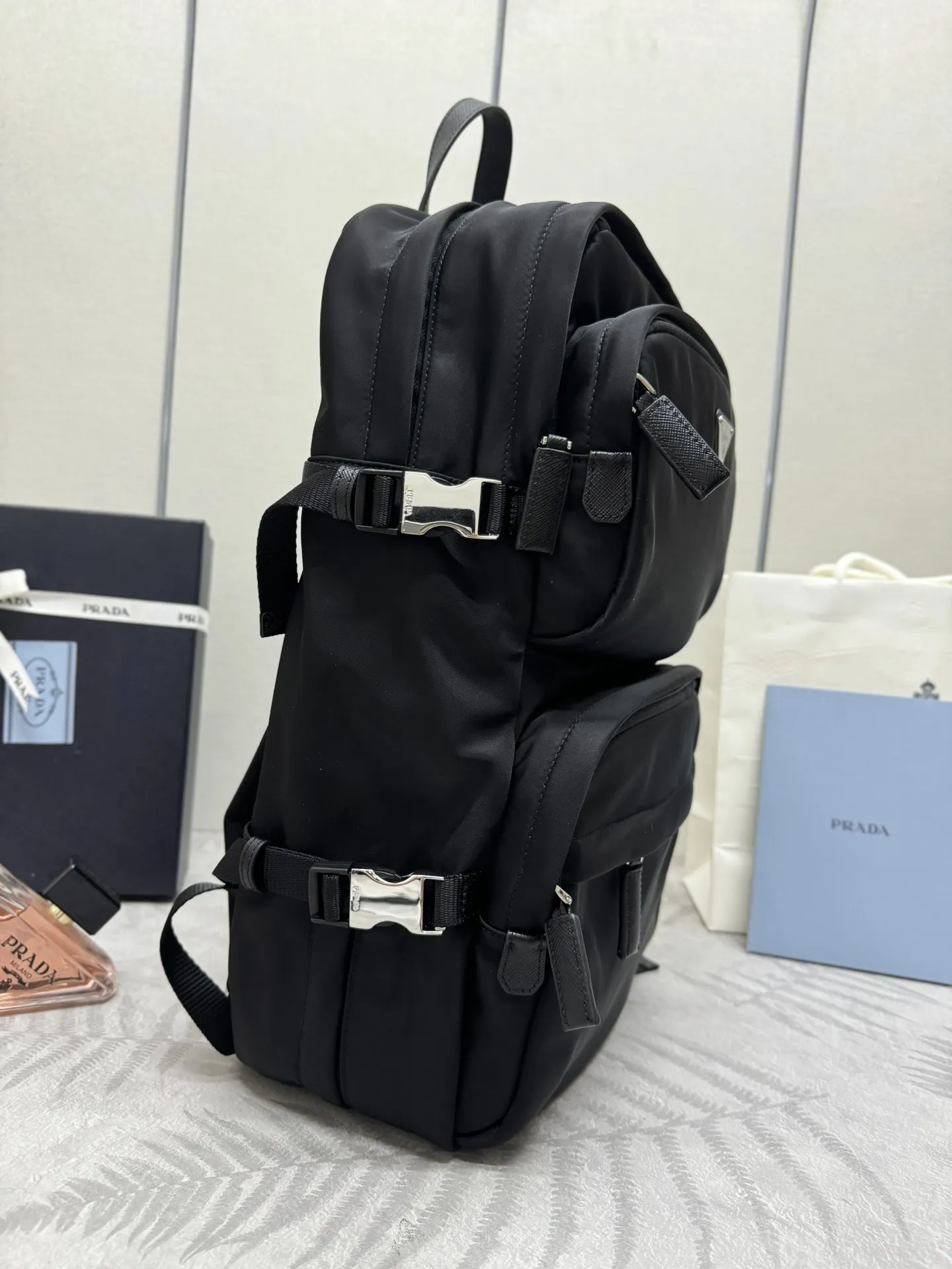 Prada Re-Nylon Multi-Pocket Backpack D94011207 — view 2