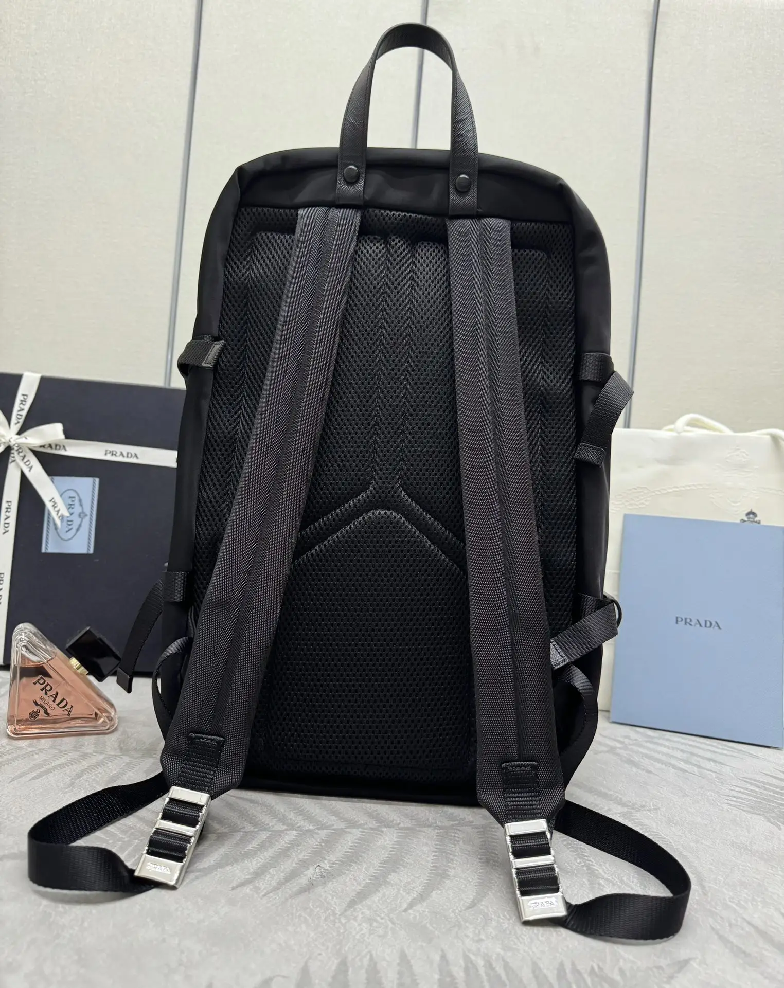 Prada Re-Nylon Multi-Pocket Backpack D94011207 — view 3