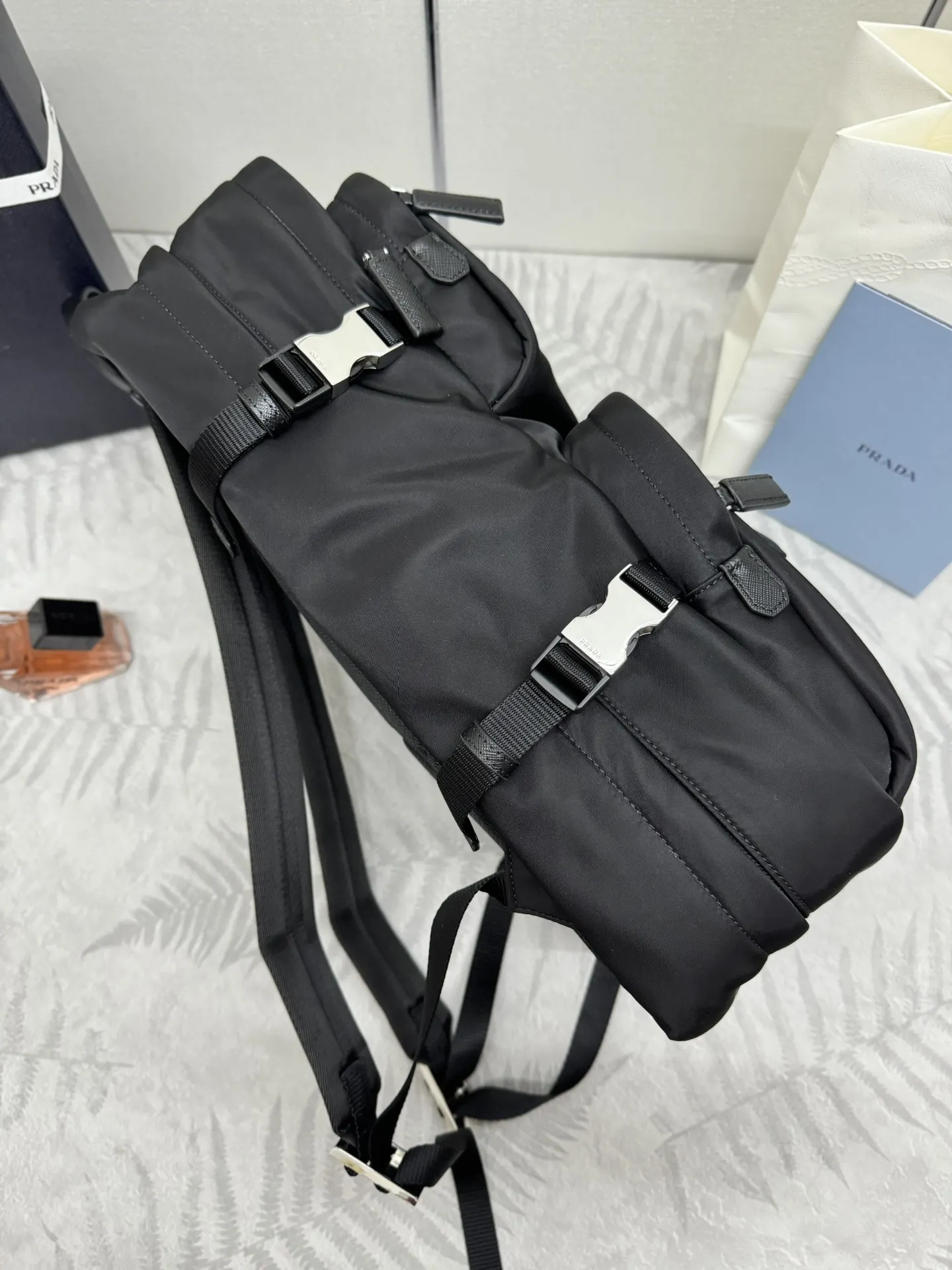 Prada Re-Nylon Multi-Pocket Backpack D94011207 — view 6