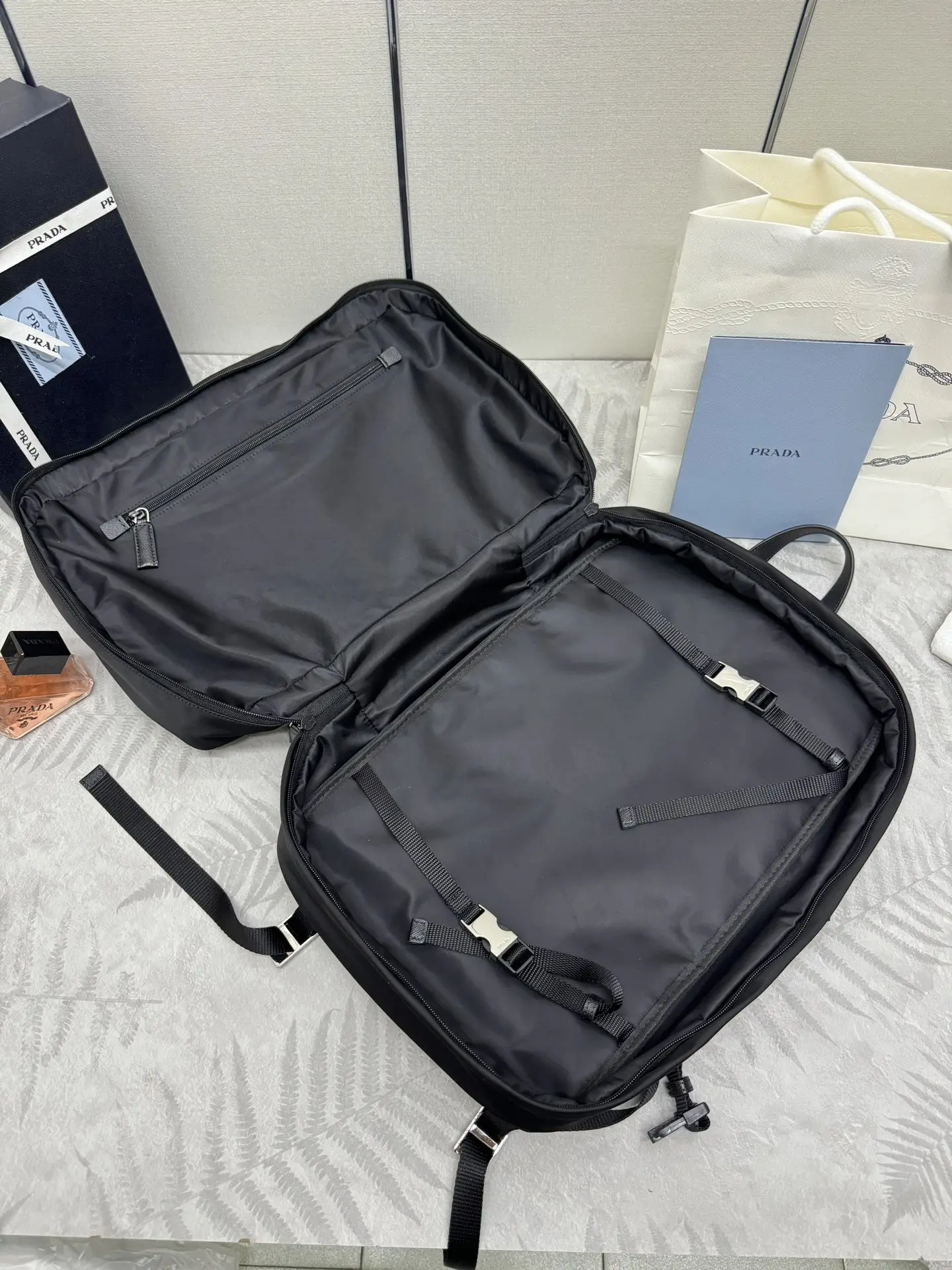 Prada Re-Nylon Multi-Pocket Backpack D94011207 — view 8