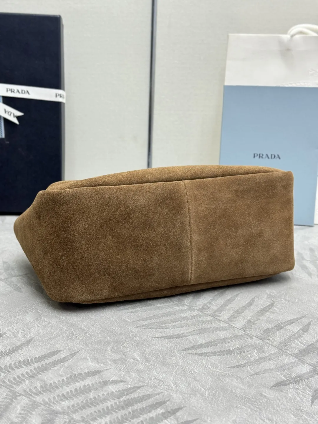 Prada Suede Shoulder Bag 1BA444 D89011213 — view 6