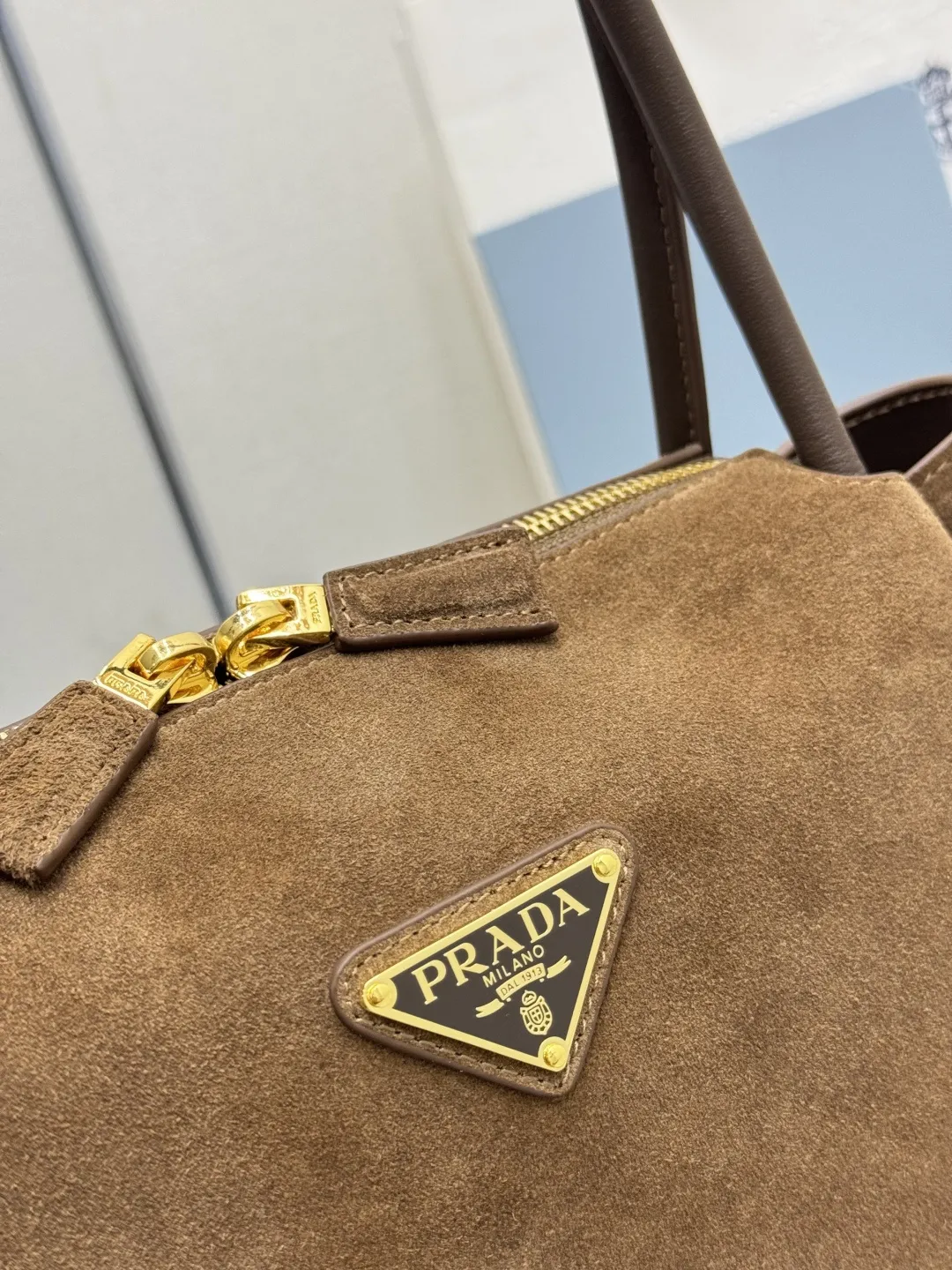 Prada Suede Shoulder Bag 1BA444 D89011213 — view 7