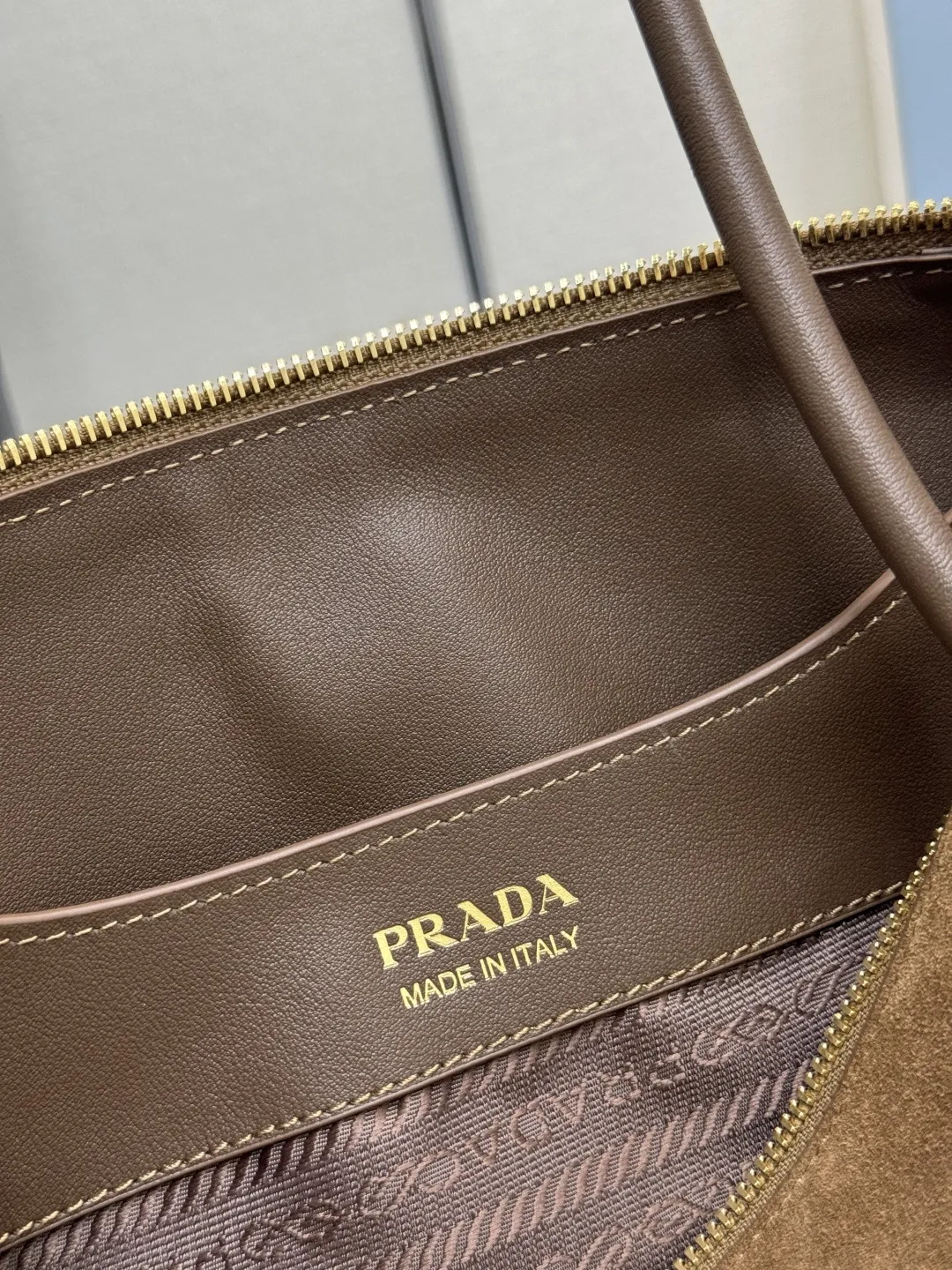 Prada Suede Shoulder Bag 1BA444 D89011213 — view 9