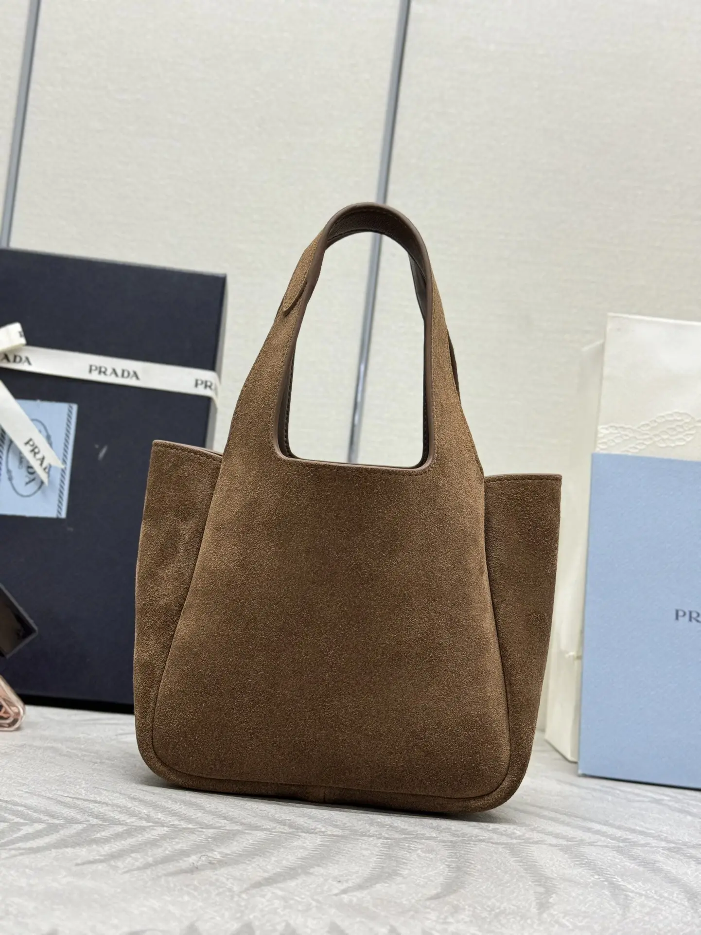 Prada Mini Suede Tote Bag D83011042 — view 2