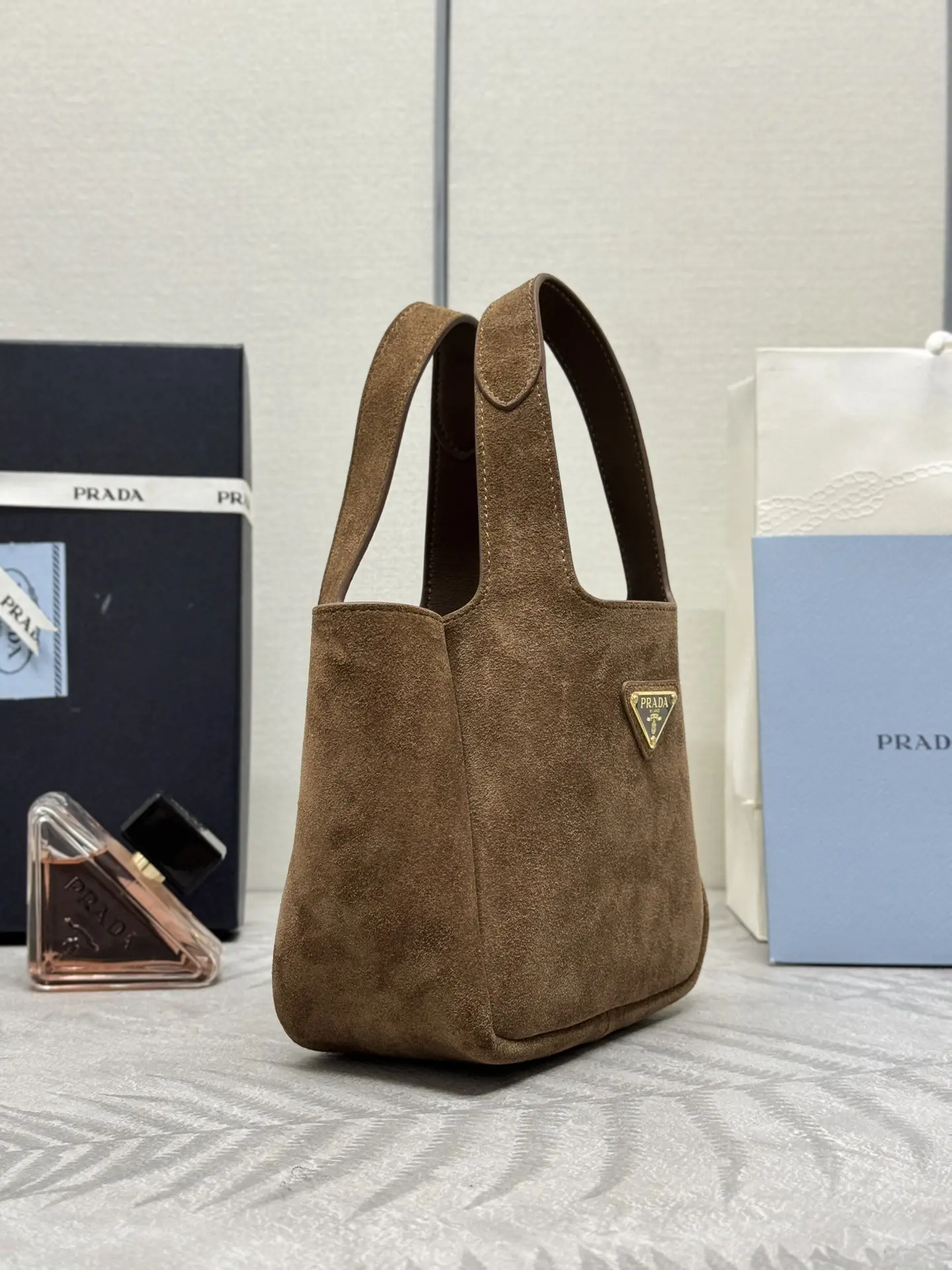Prada Mini Suede Tote Bag D83011042 — view 3
