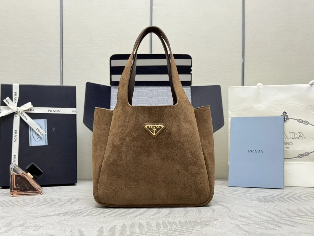 Suede Bucket Bag with Lambskin Lining D91011214