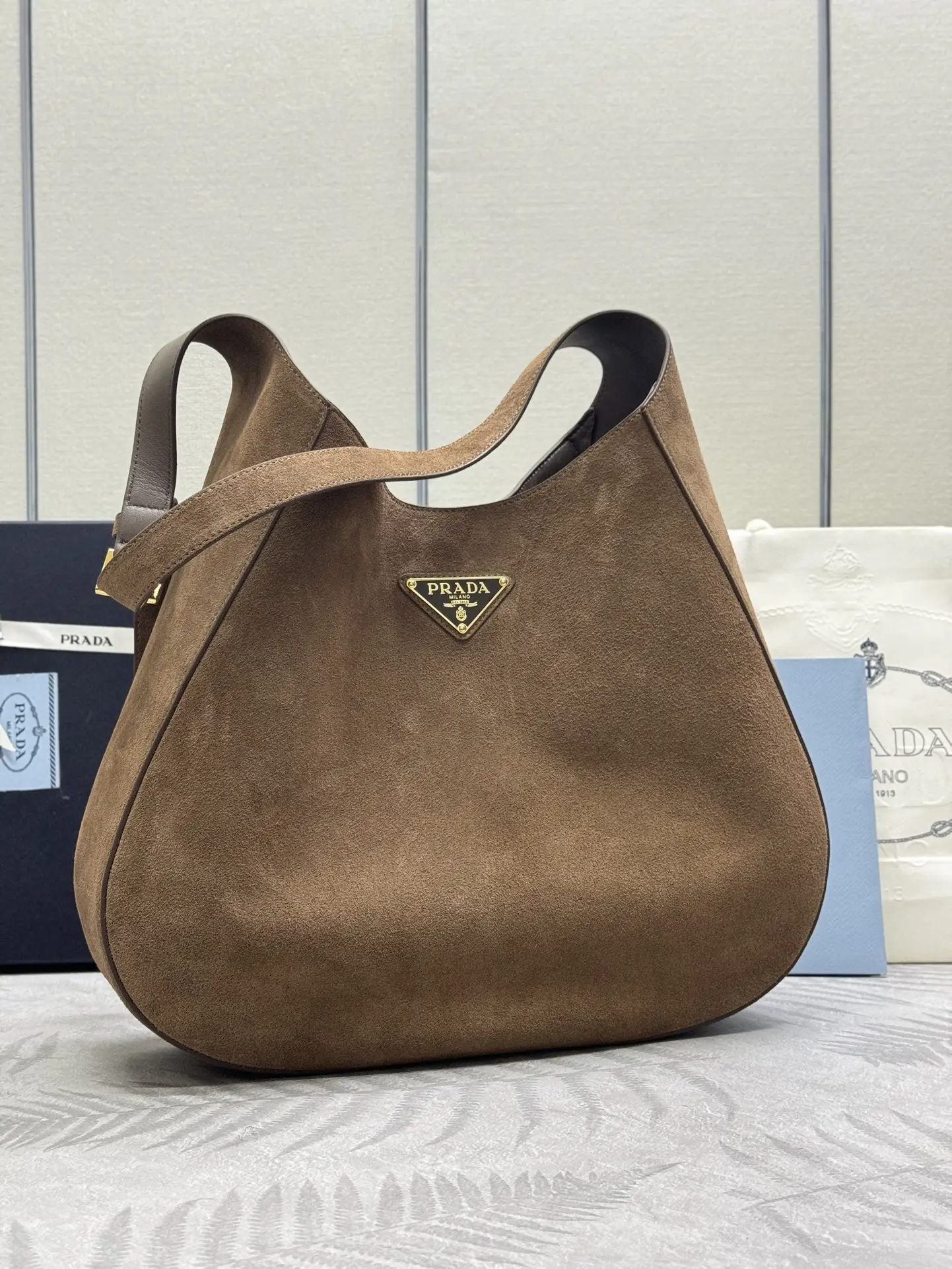Prada Cleo Suede Shoulder Bag D101011215 — view 3