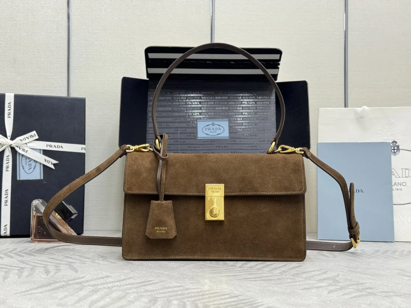 Soft Sound Suede Top-Handle Bag D106011216