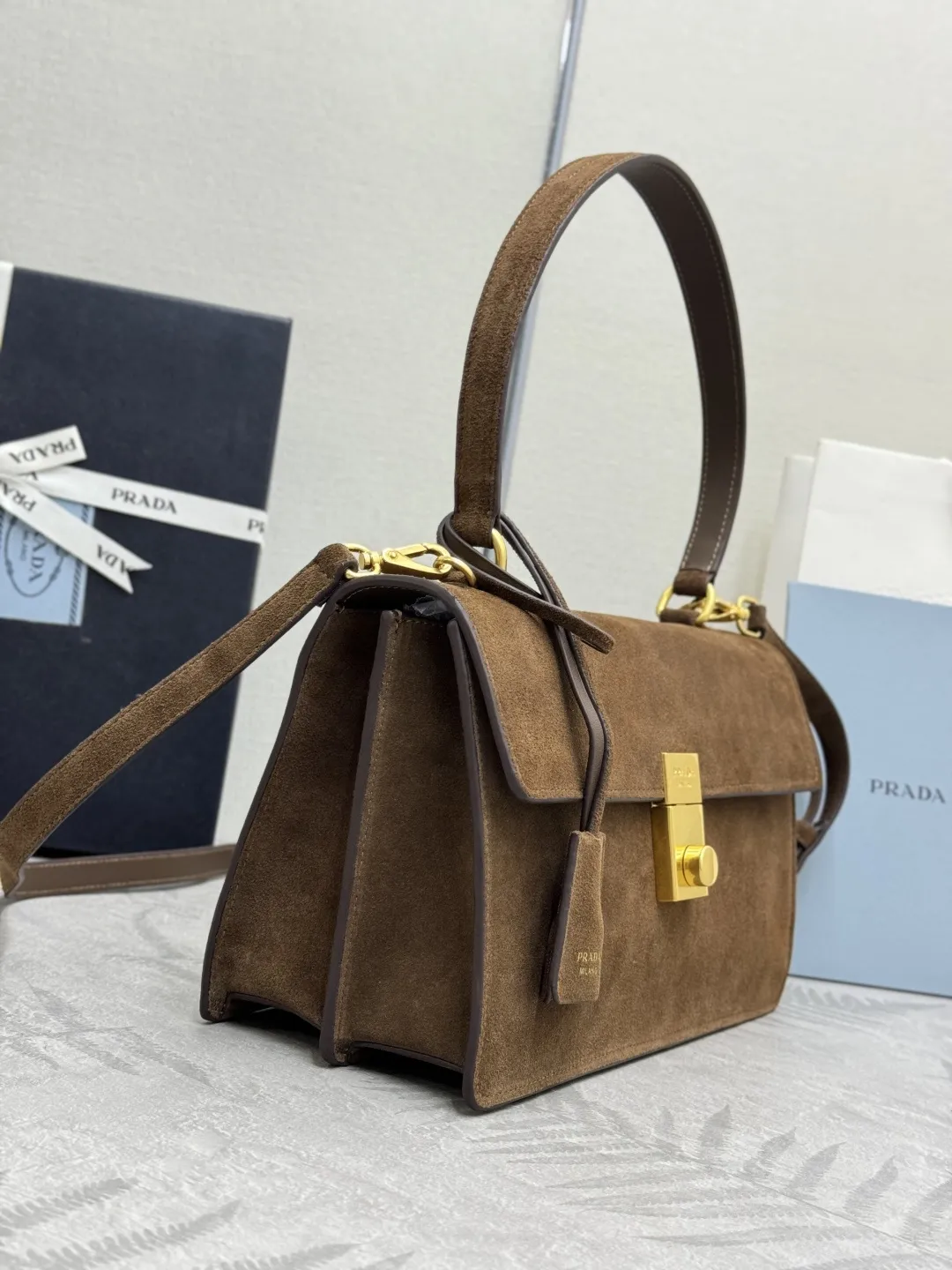 Soft Sound Suede Top-Handle Bag D106011216 — view 3
