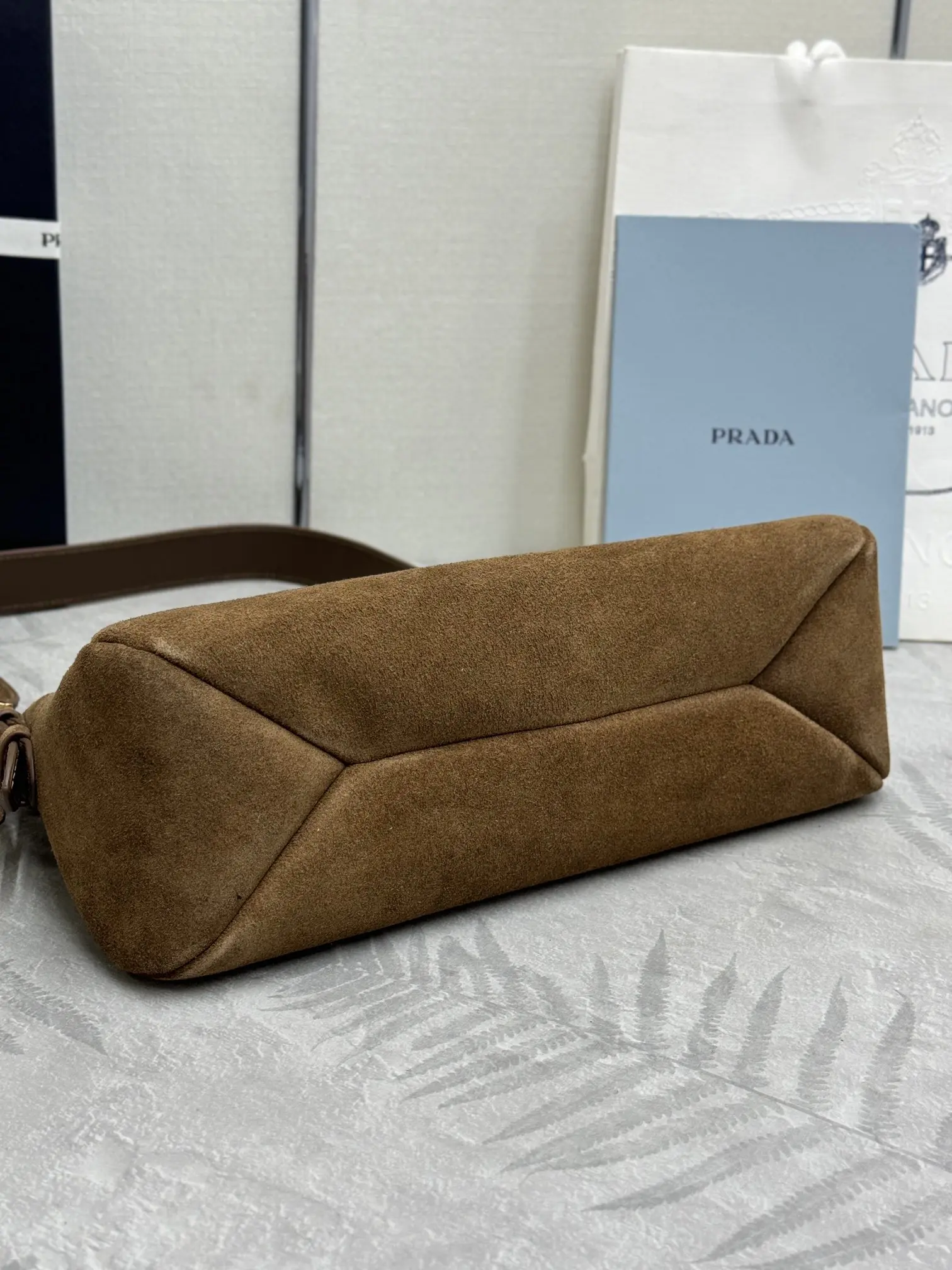 Prada Aimee Suede Hobo Shoulder Bag D89011218 — view 6