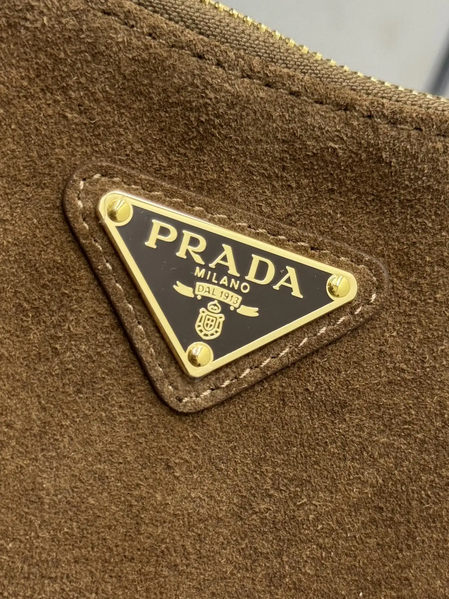 Prada Aimee Suede Hobo Shoulder Bag D89011218 — view 8