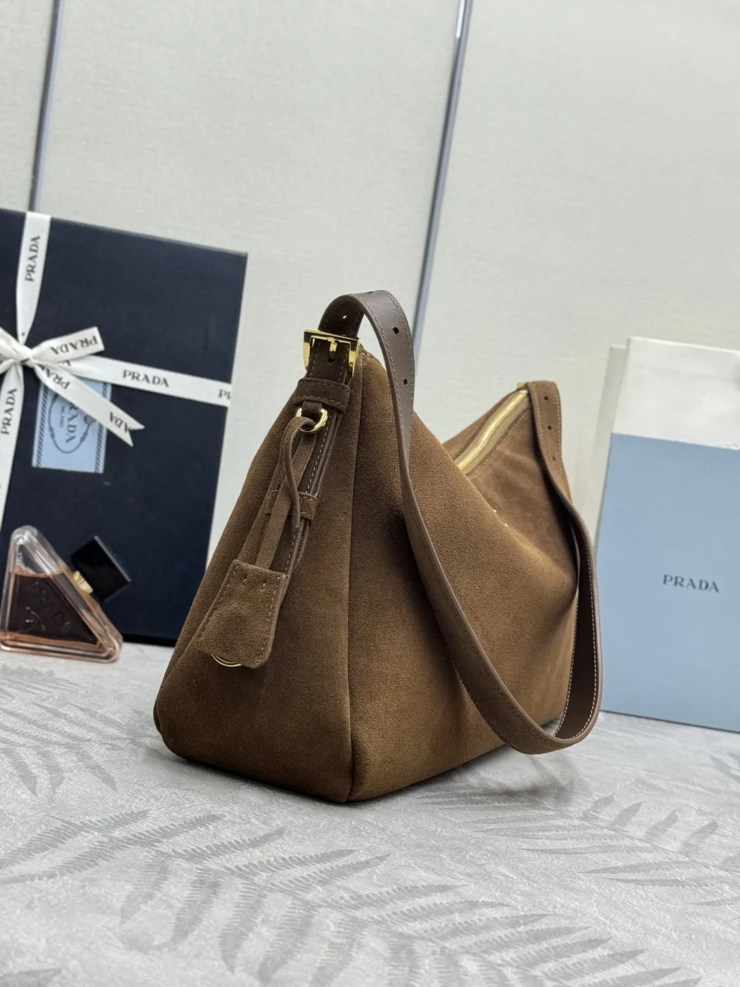 Aimee Suede Hobo Shoulder Bag D99011219 — view 3