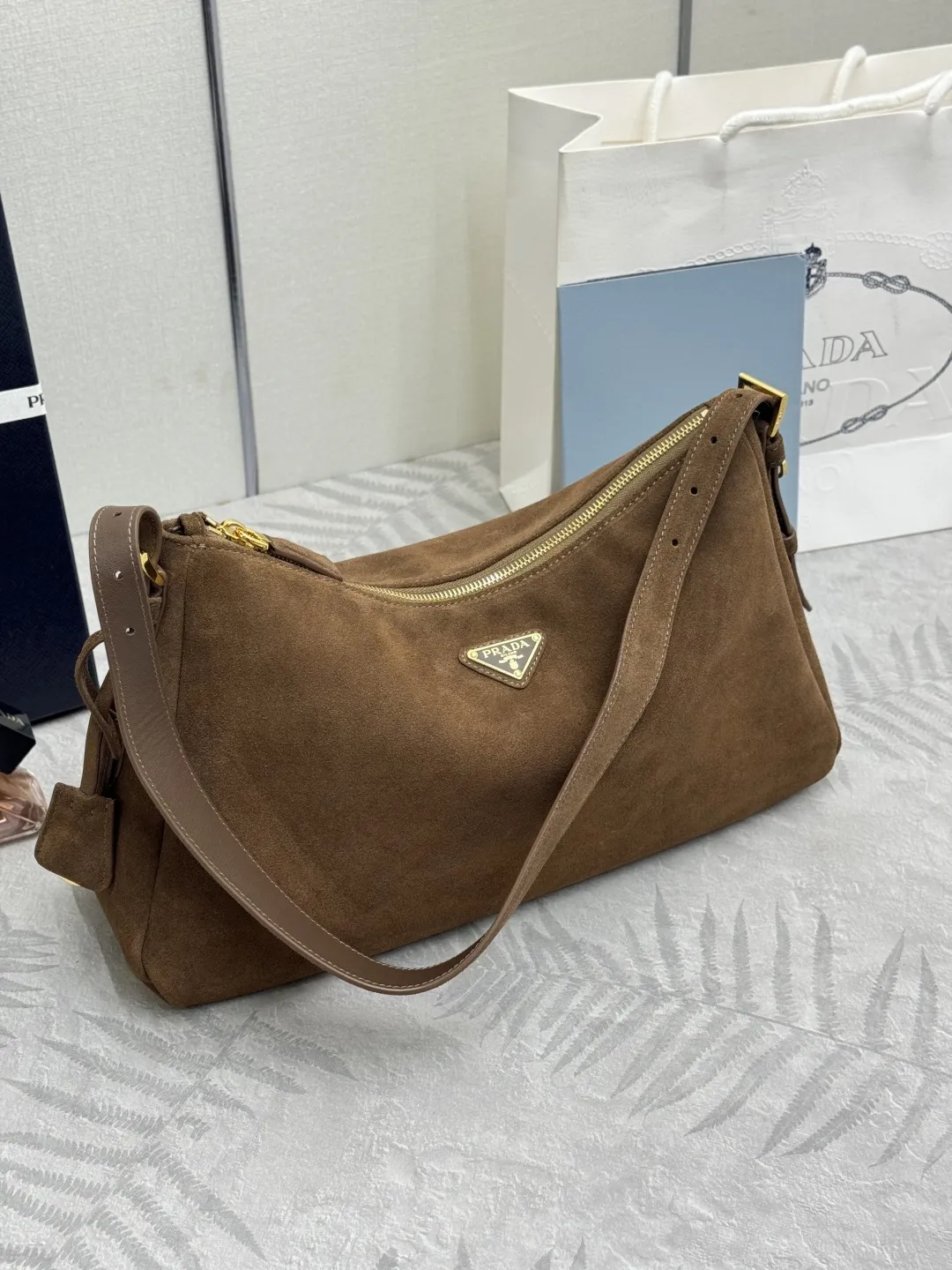 Aimee Suede Hobo Shoulder Bag D99011219 — view 4