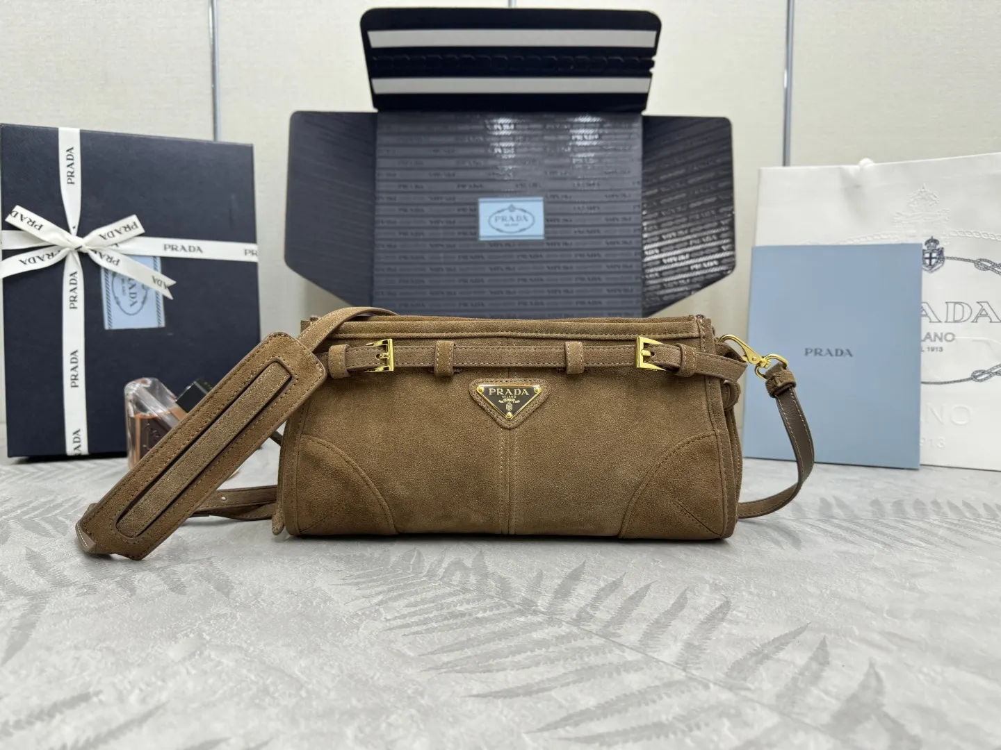 Prada Suede Crossbody Bag D90011220