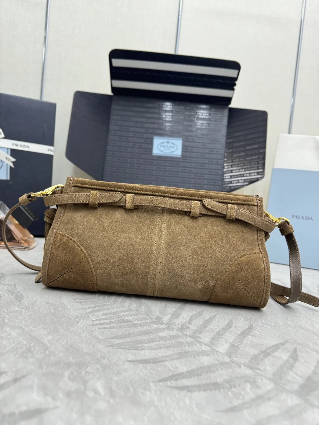 Prada Suede Crossbody Bag D90011220 — view 2