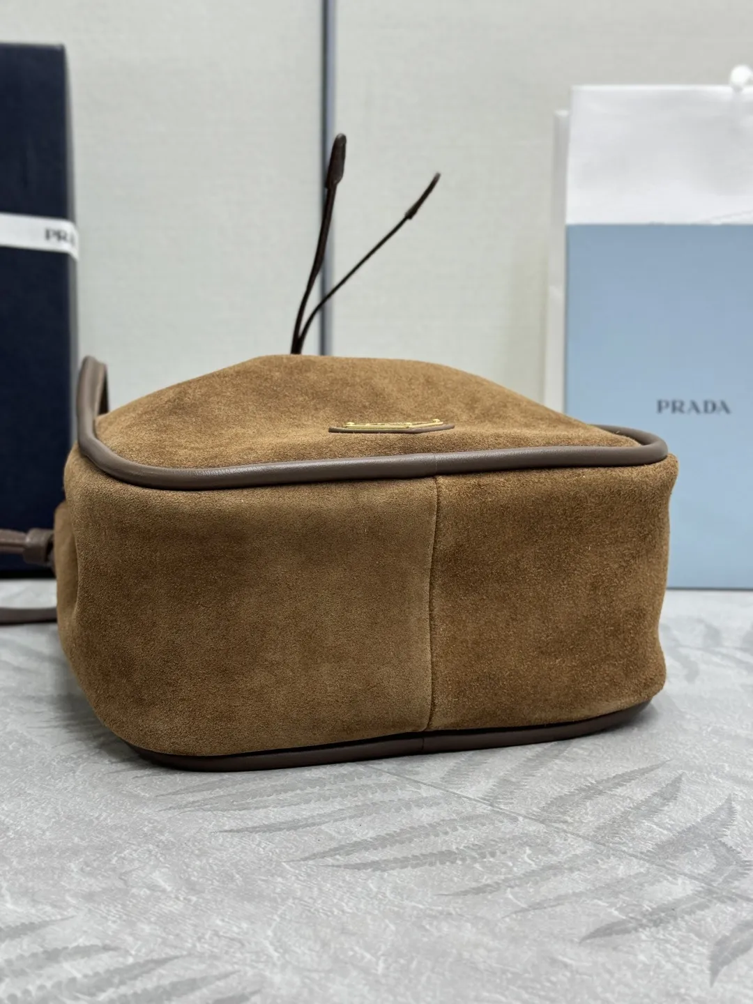 Suede Drawstring Bucket Bag D86011224 — view 6