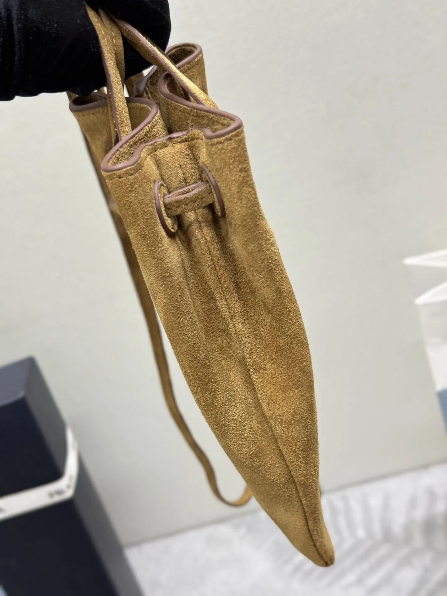 Suede Mini Drawstring Crossbody Bag D59011225 — view 4