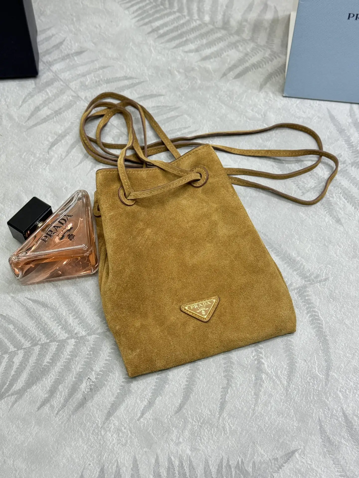 Suede Mini Drawstring Crossbody Bag D59011225 — view 5