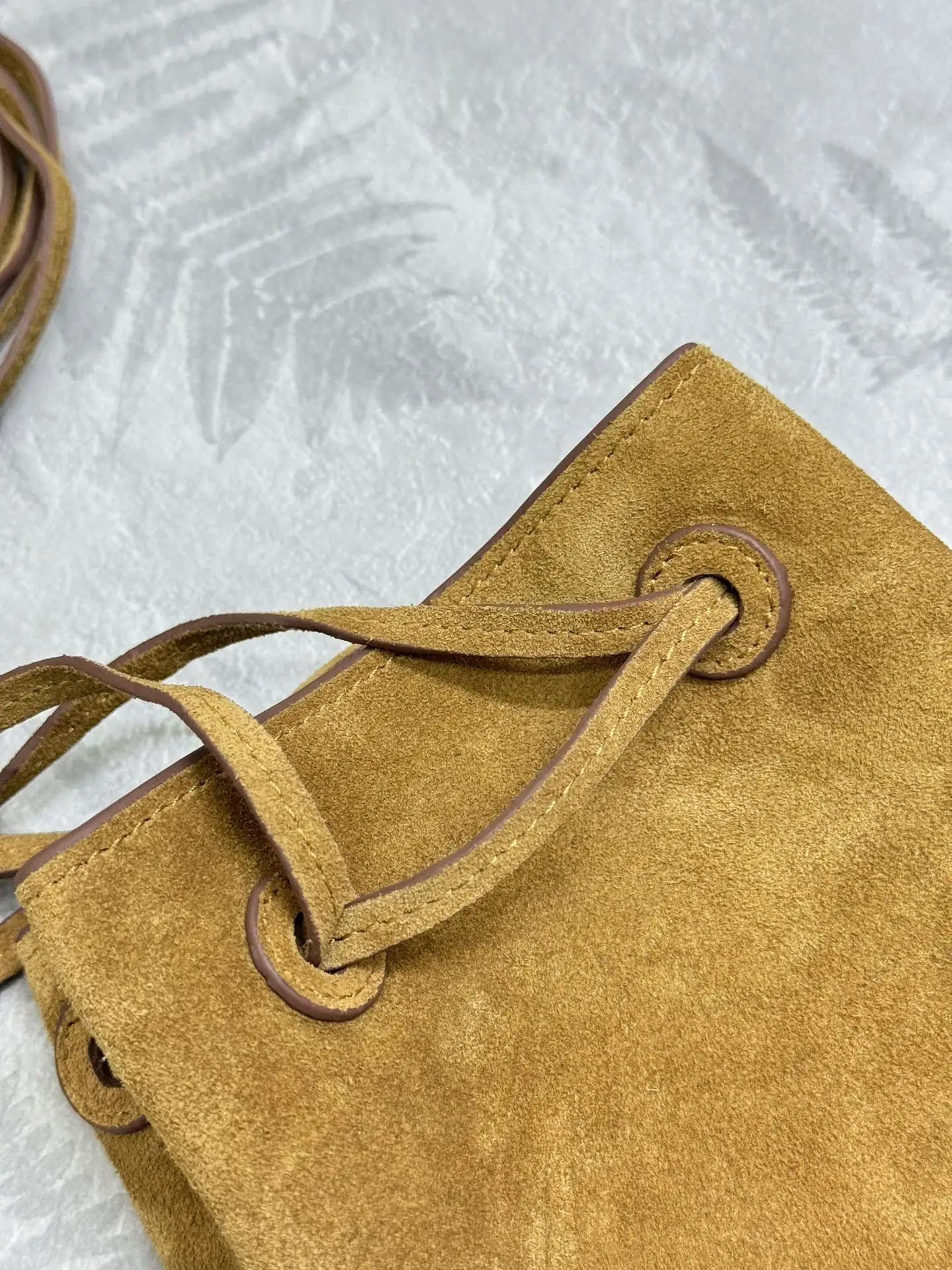 Suede Mini Drawstring Crossbody Bag D59011225 — view 6
