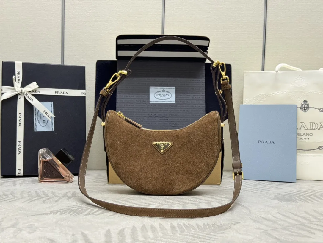 Prada Moon Suede Shoulder Bag D89011226