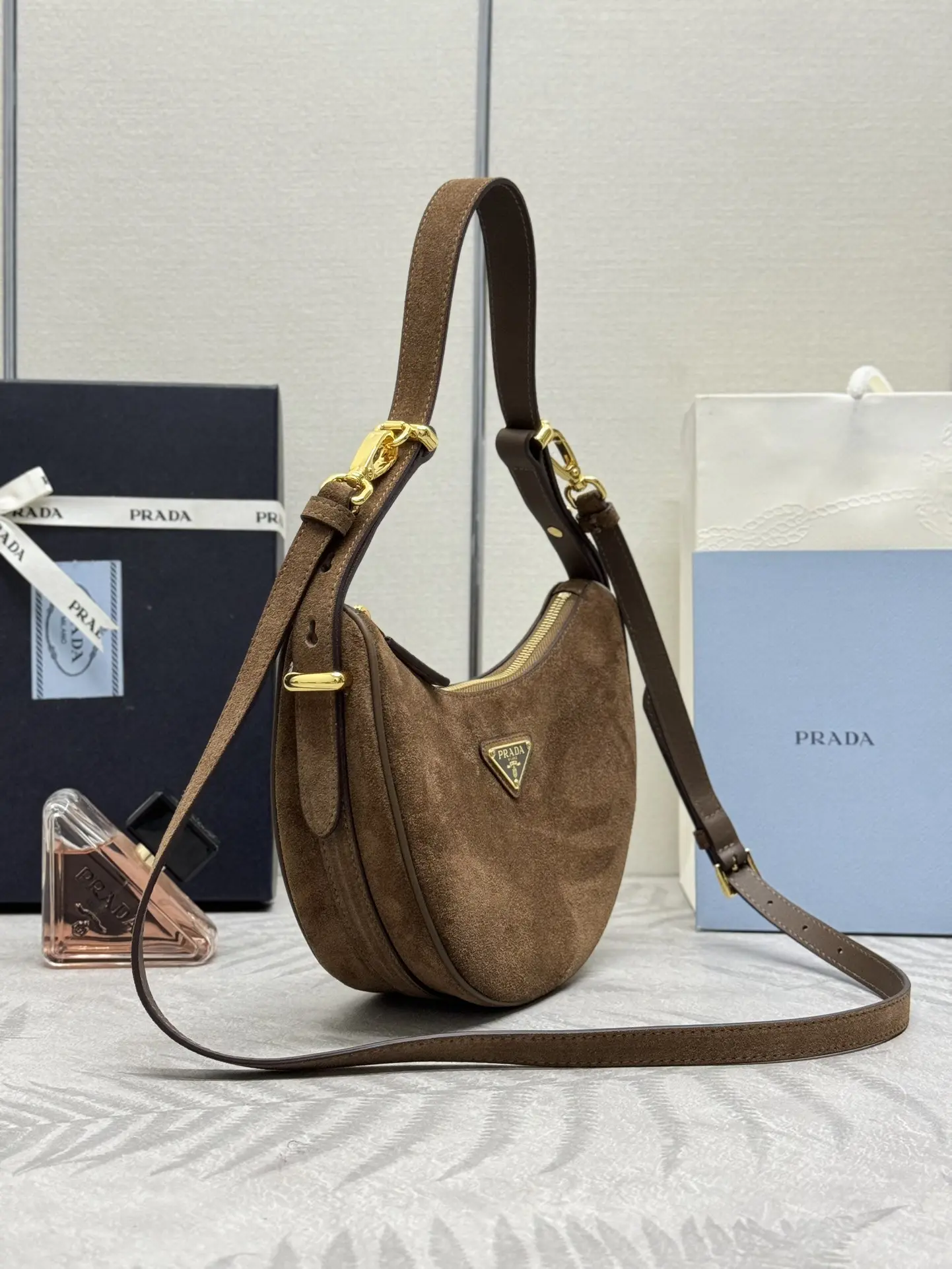 Prada Moon Suede Shoulder Bag D89011226 — view 2