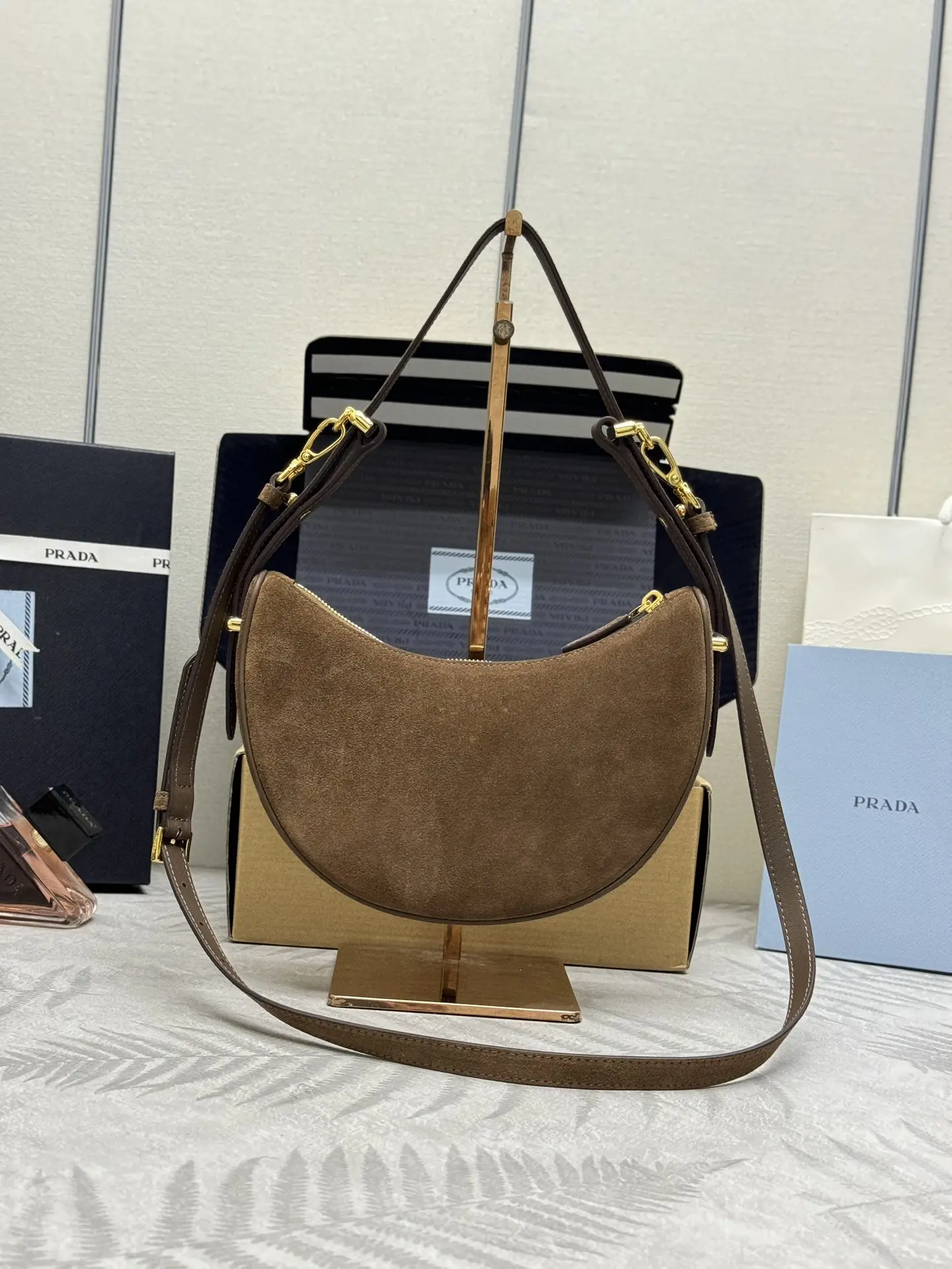 Prada Moon Suede Shoulder Bag D89011226 — view 3
