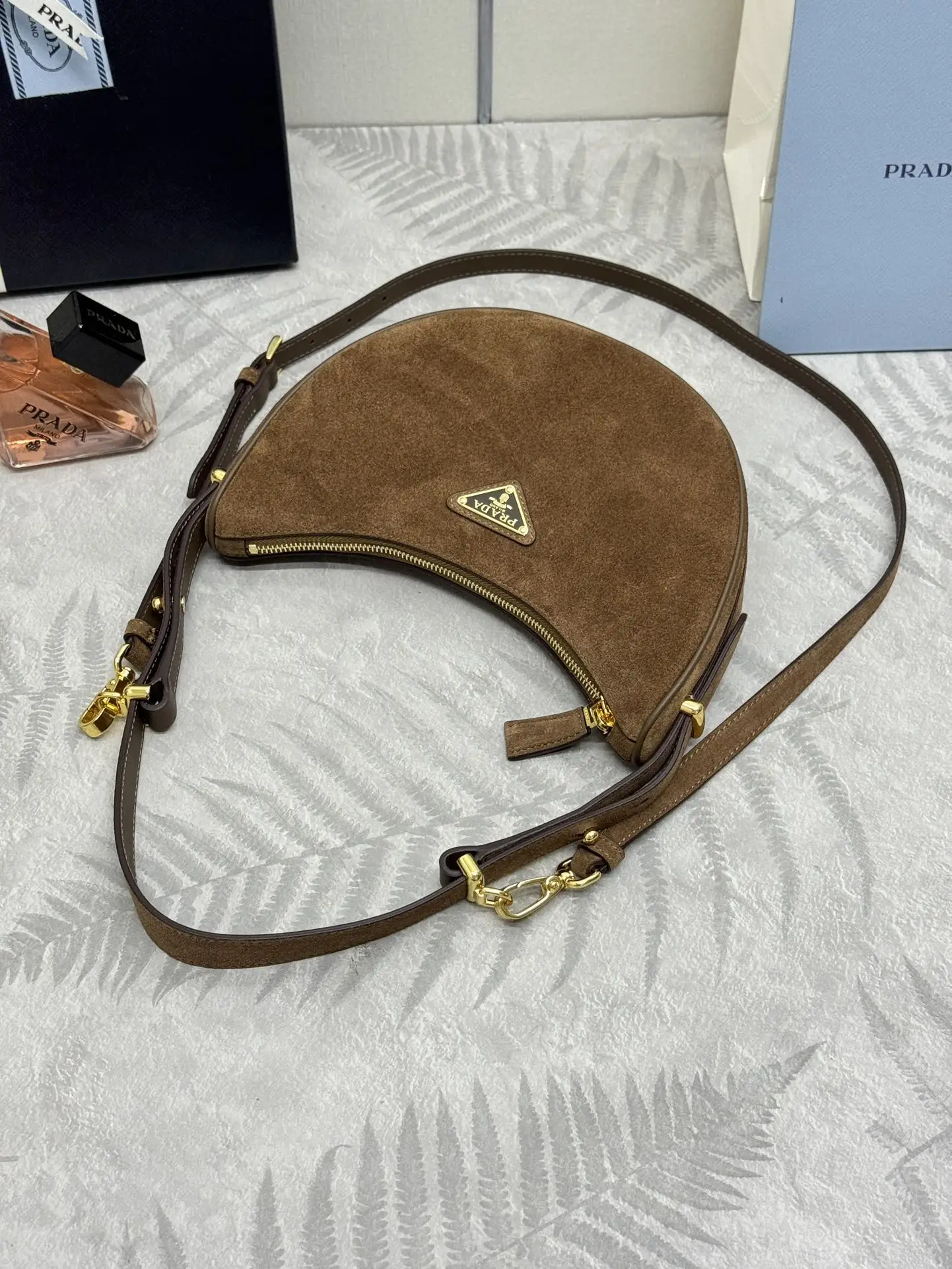 Prada Moon Suede Shoulder Bag D89011226 — view 5