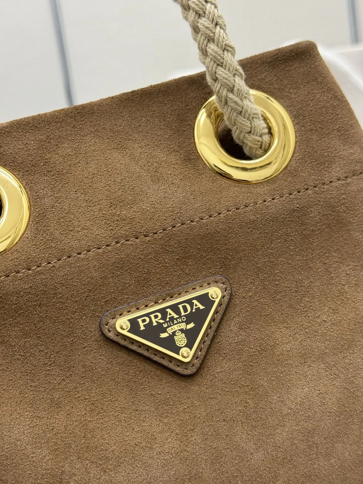 Suede Re-Nylon Bucket Bag D79011228 — view 6