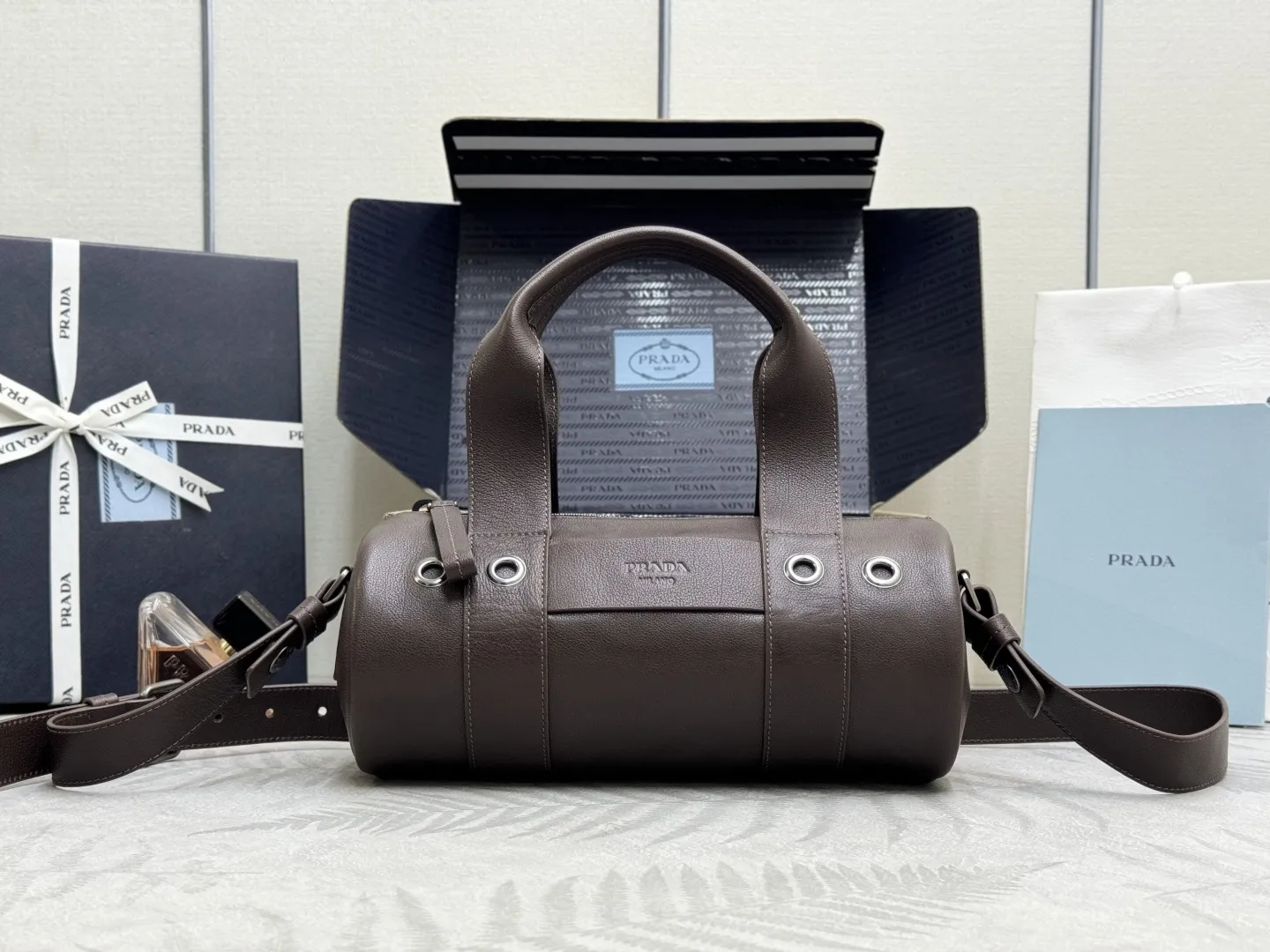 Prada Leather Top-Handle Shoulder Bag D104011229
