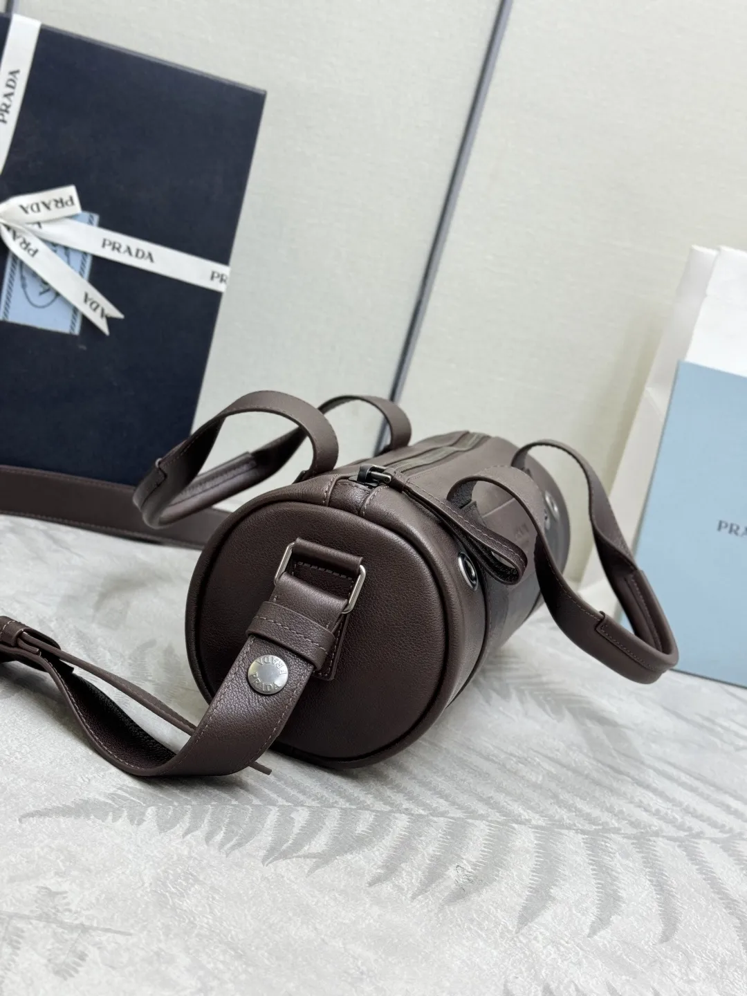 Prada Leather Top-Handle Shoulder Bag D104011229 — view 5