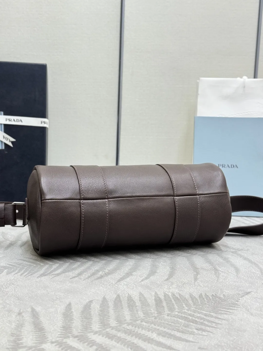 Prada Leather Top-Handle Shoulder Bag D104011229 — view 6