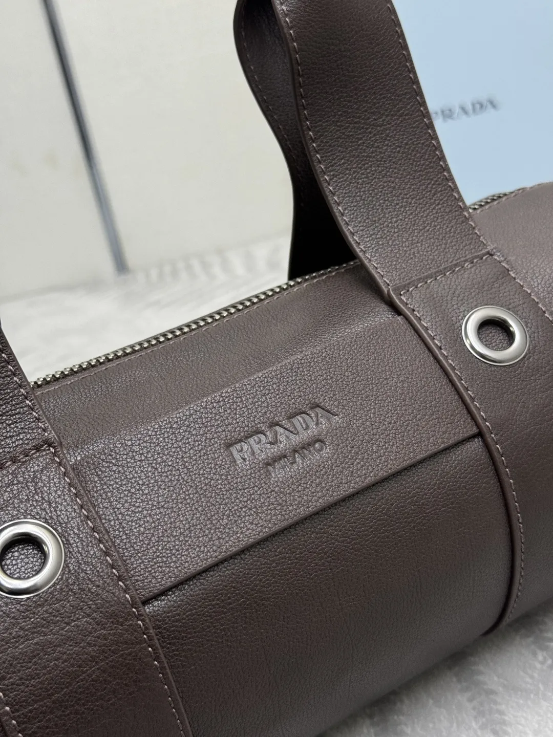 Prada Leather Top-Handle Shoulder Bag D104011229 — view 7
