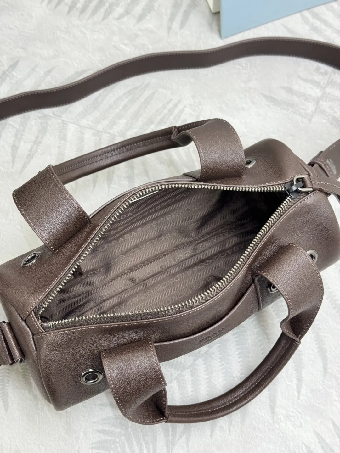Prada Leather Top-Handle Shoulder Bag D104011229 — view 8