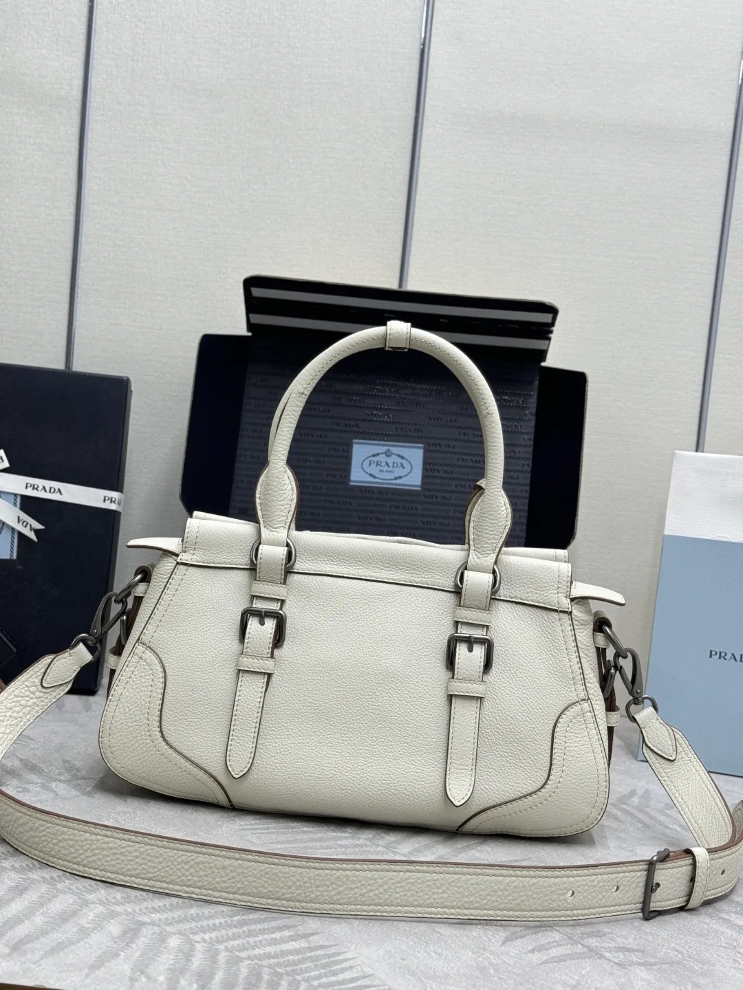 Prada Deerskin Leather Tote Bag D114011230 — view 2