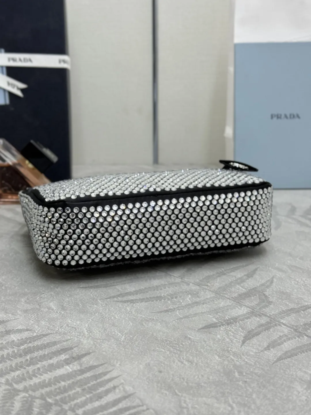 Re-Edition 2005 Crystal-Embellished Hobo Bag D64011231 — view 6