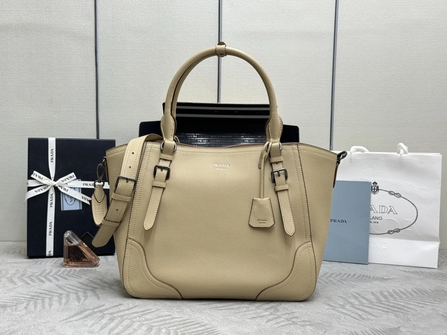 Prada Deerskin Leather Top-Handle Bag D124011232