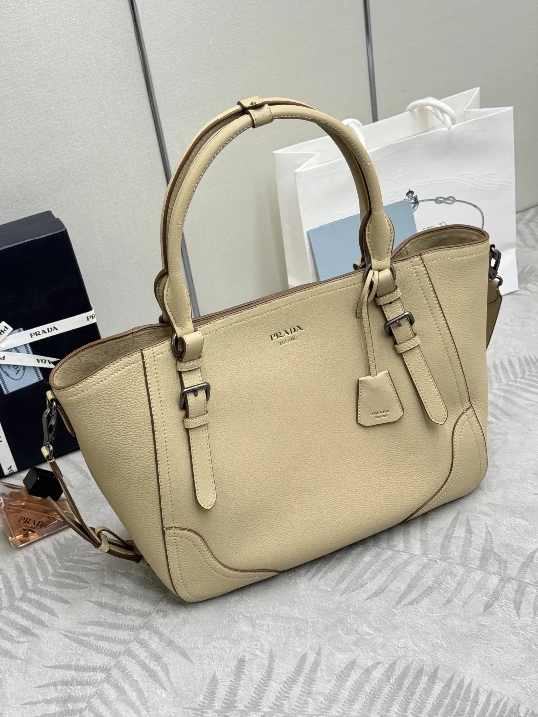 Prada Deerskin Leather Top-Handle Bag D124011232 — view 3