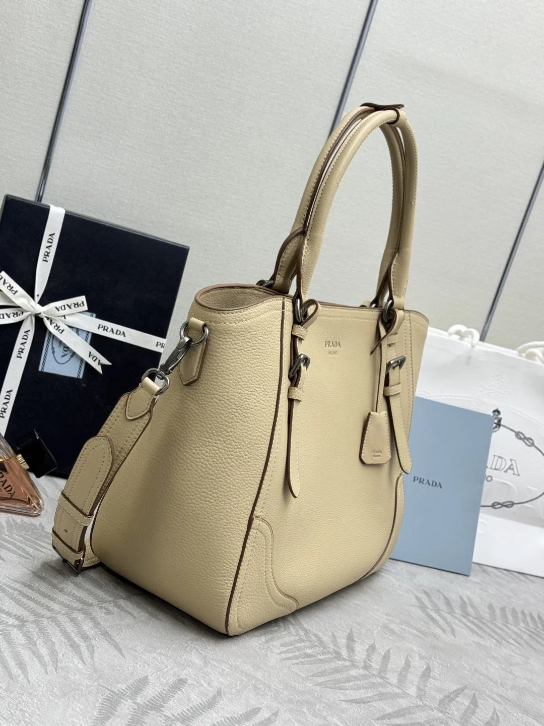 Prada Deerskin Leather Top-Handle Bag D124011232 — view 4