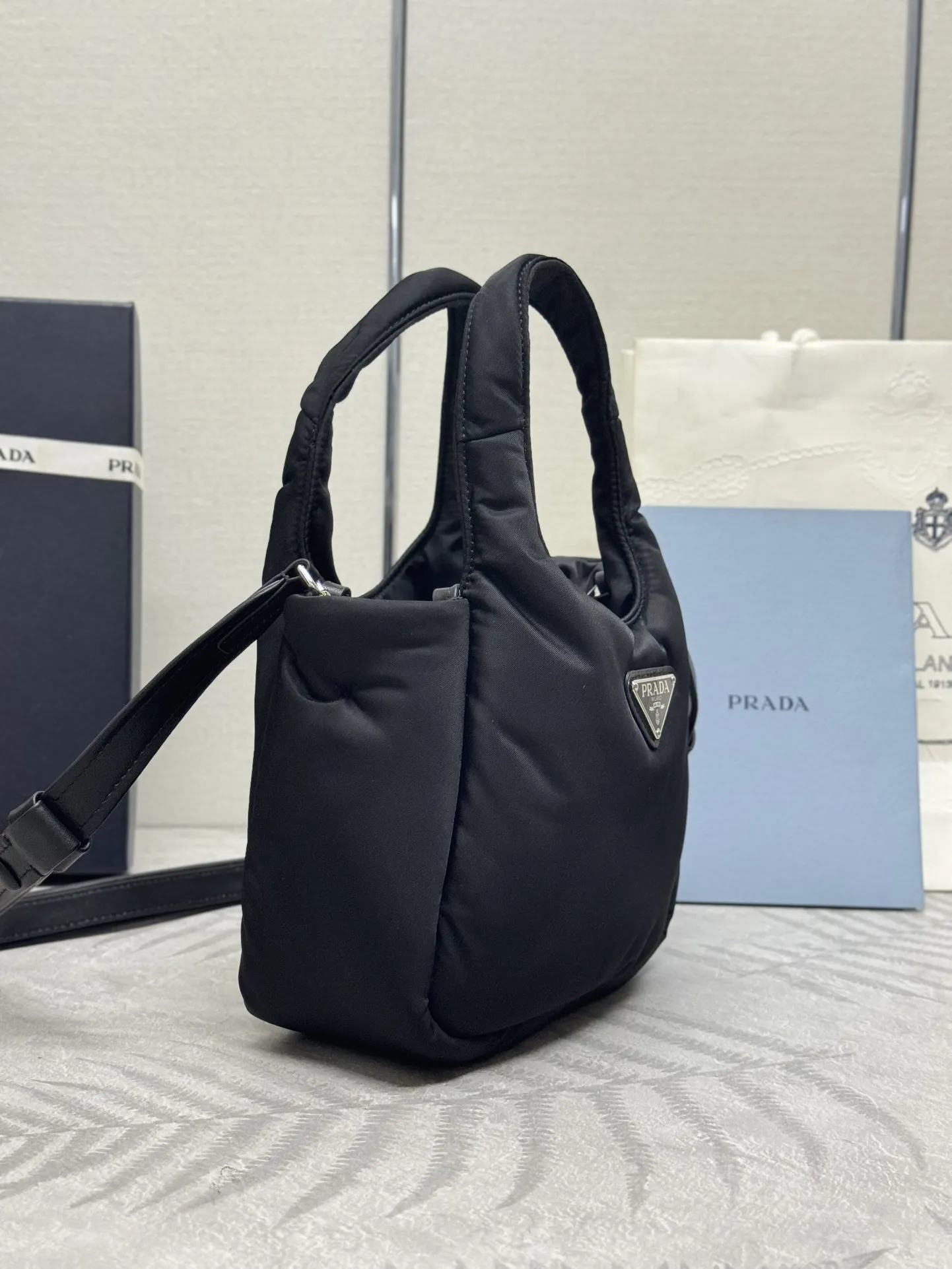 Prada Mini Nylon Tote Bag D69011029 — view 2