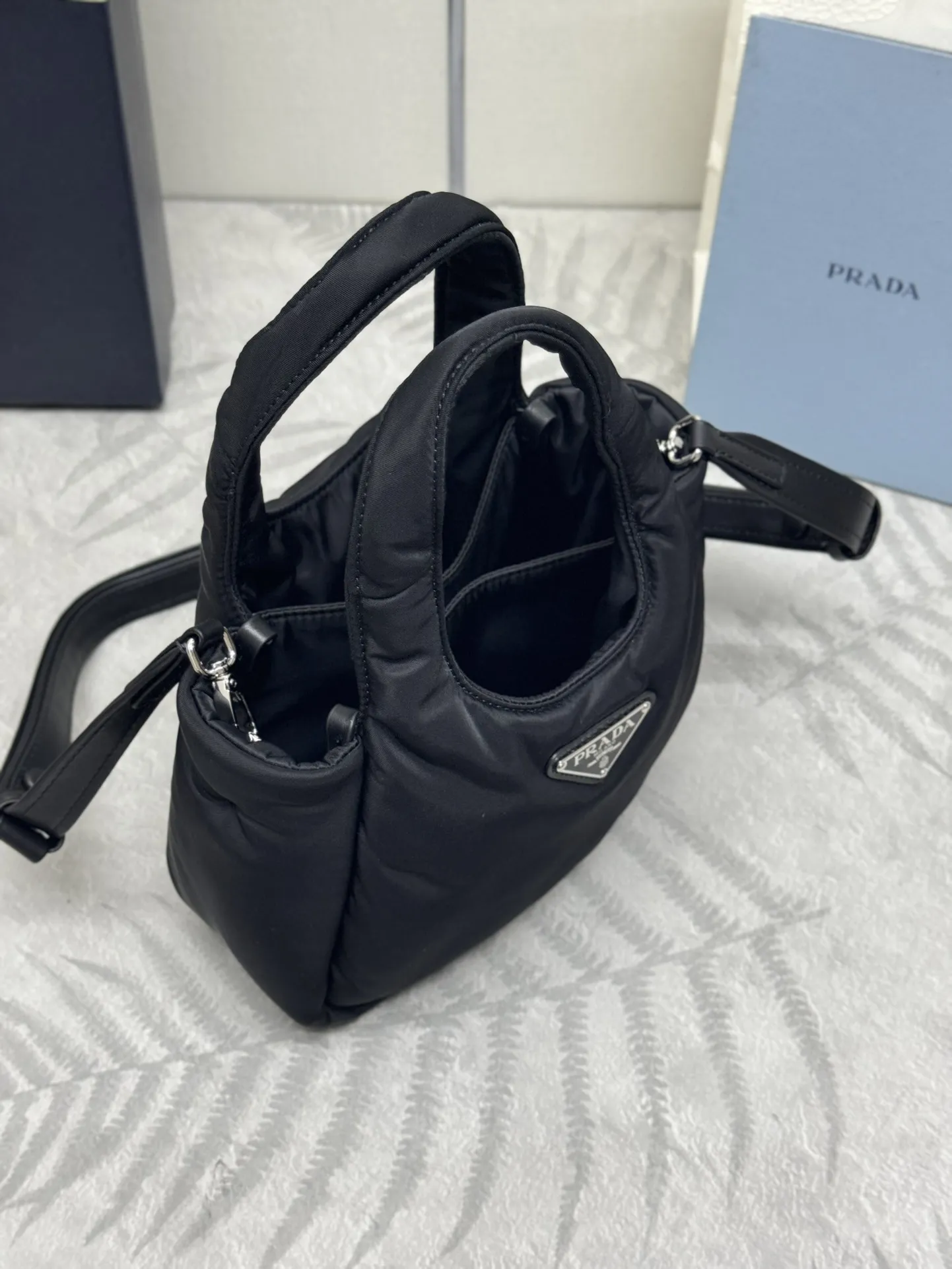 Prada Mini Nylon Tote Bag D69011029 — view 5