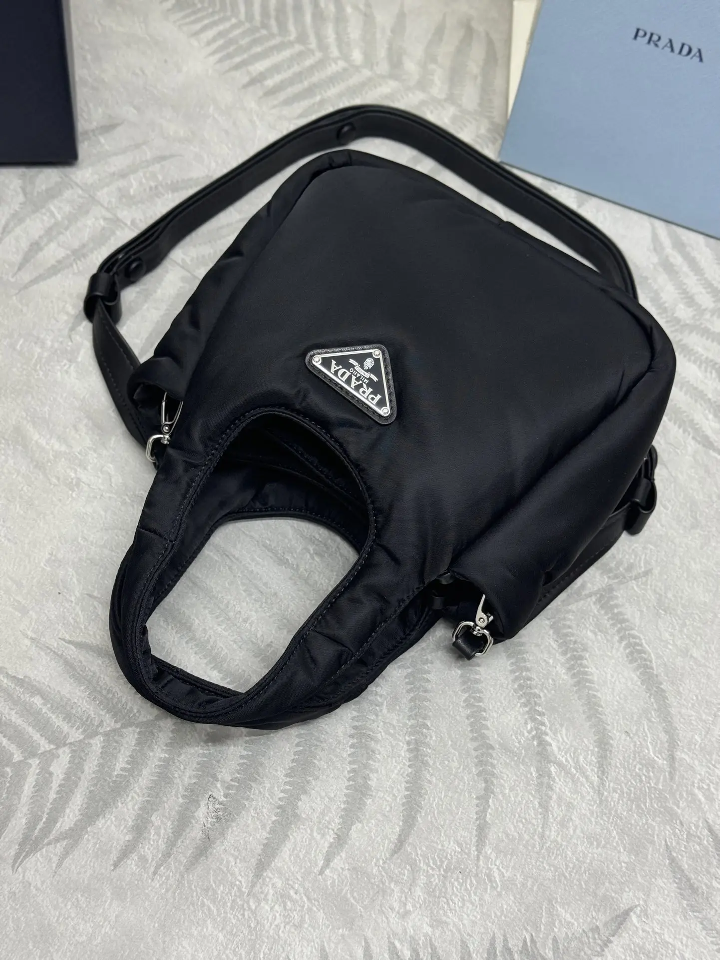 Prada Mini Nylon Tote Bag D69011029 — view 9