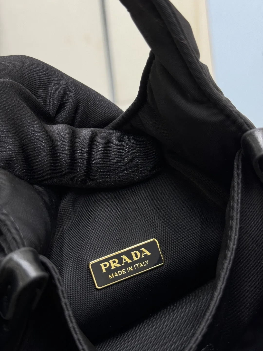 Prada Bow-Detail Padded Nylon Shoulder Bag D76011233 — view 9