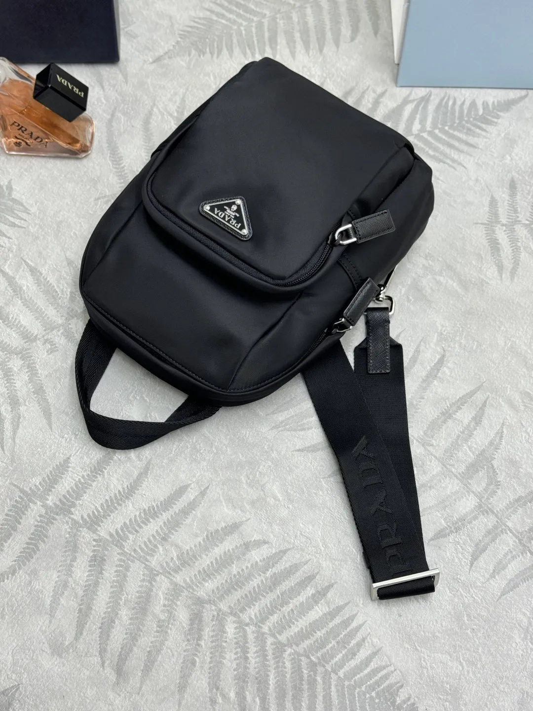 Re-Nylon Saffiano Trim Sling Bag D45011238 — view 5