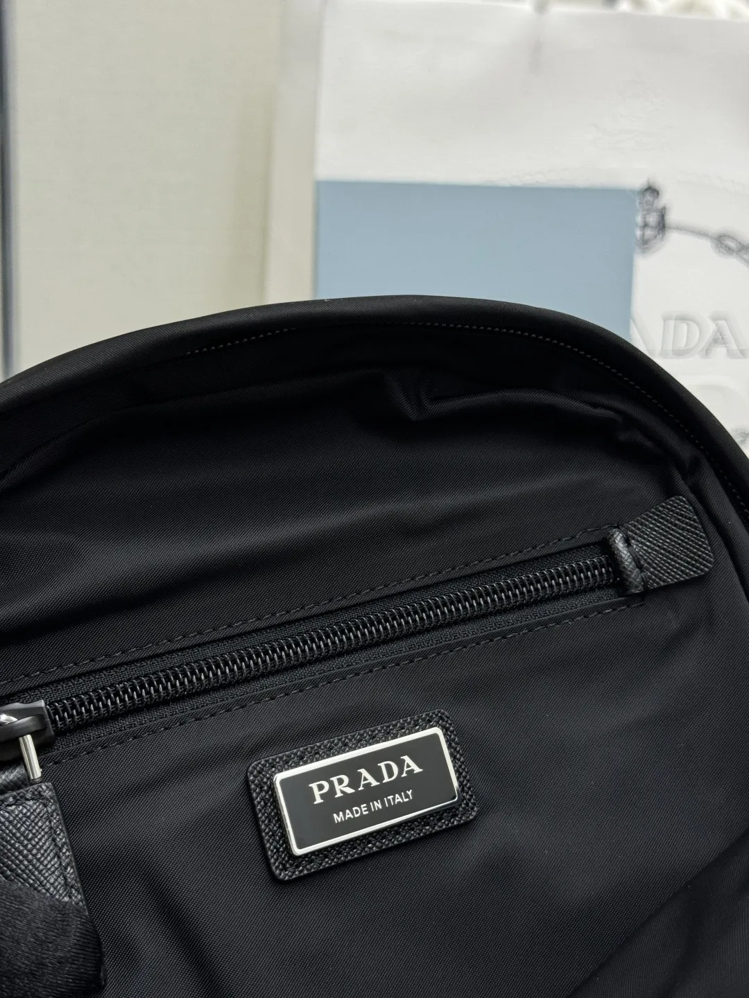 Re-Nylon Saffiano Trim Sling Bag D45011238 — view 9