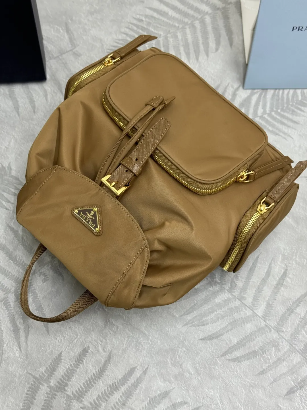 Nylon Drawstring Flap Backpack D84011240 — view 6