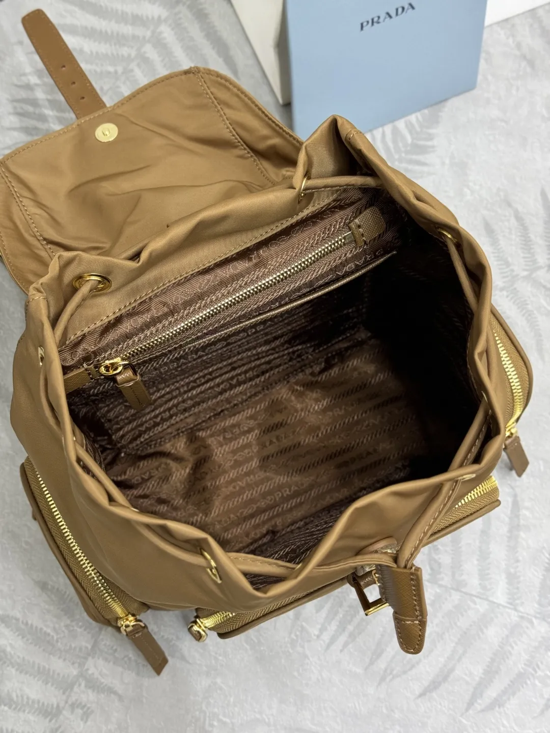 Nylon Drawstring Flap Backpack D84011240 — view 8