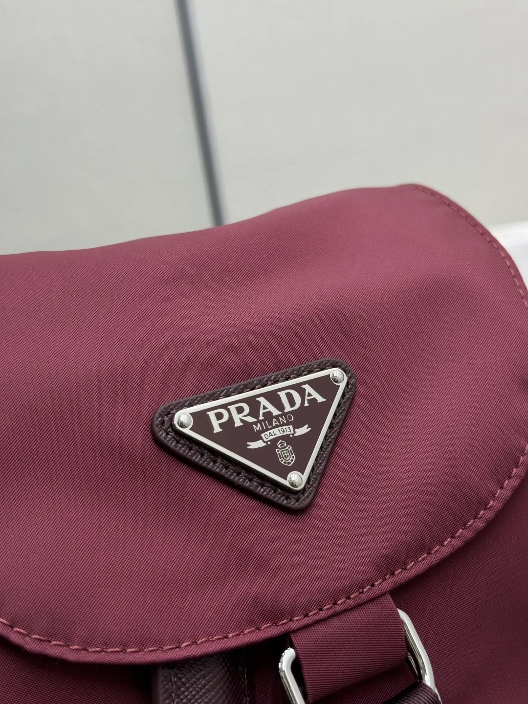 Nylon and Leather Drawstring Backpack D74011241 — view 7