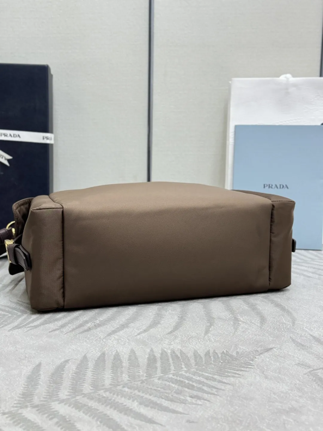 Re-Nylon and Leather Shoulder Bag D70011242 — view 6