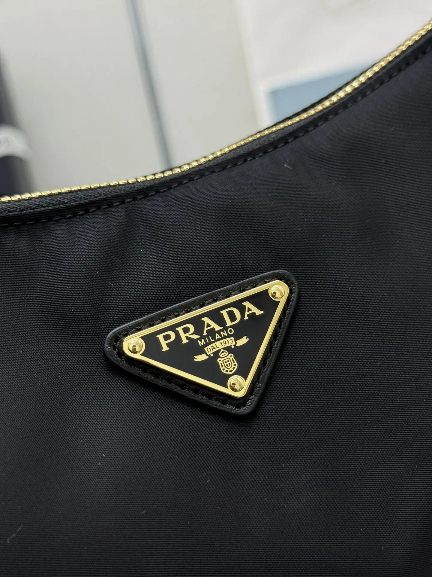 Re-Nylon and Leather Shoulder Bag D70011243 — view 7