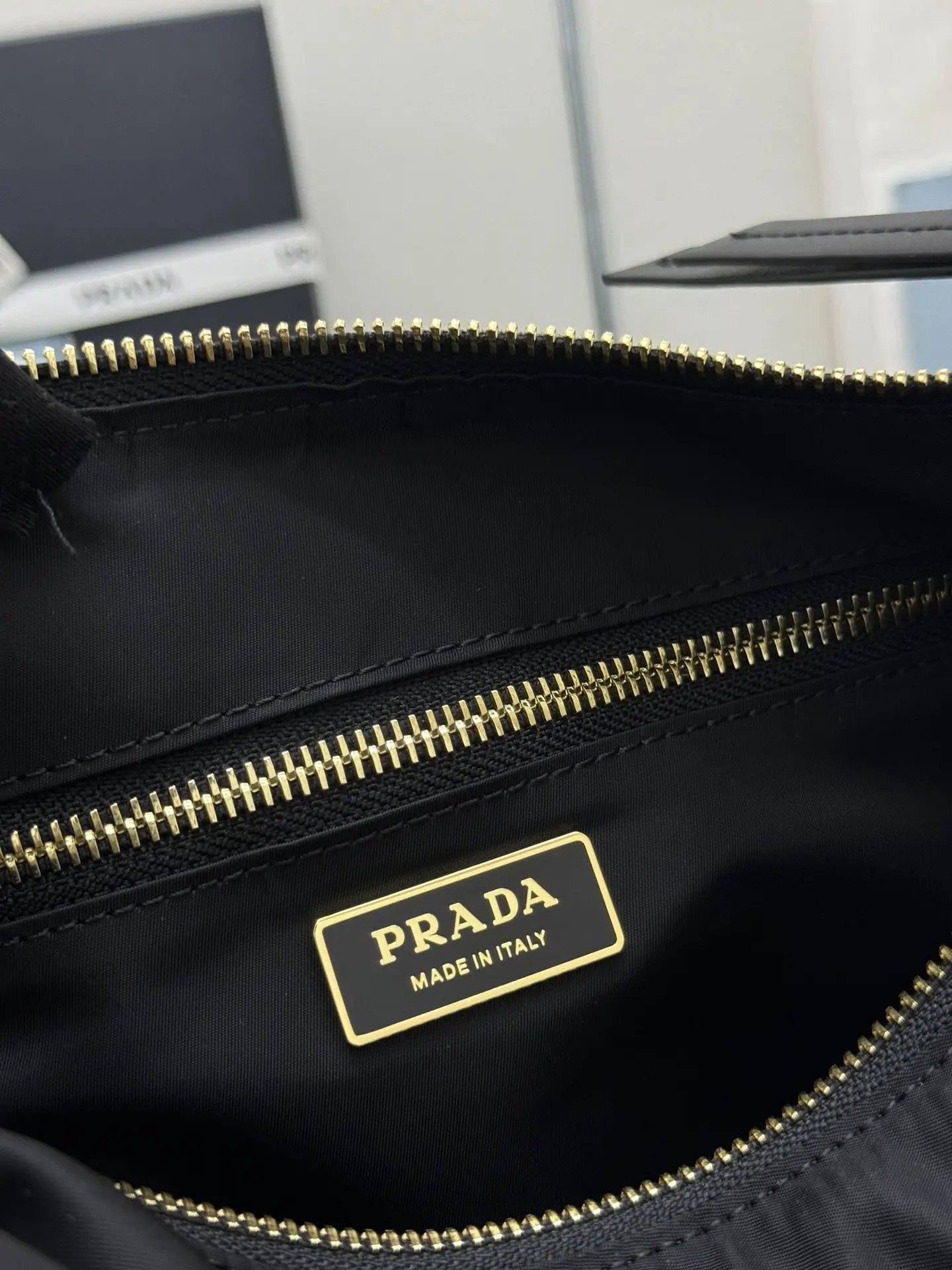 Re-Nylon and Leather Shoulder Bag D70011243 — view 9